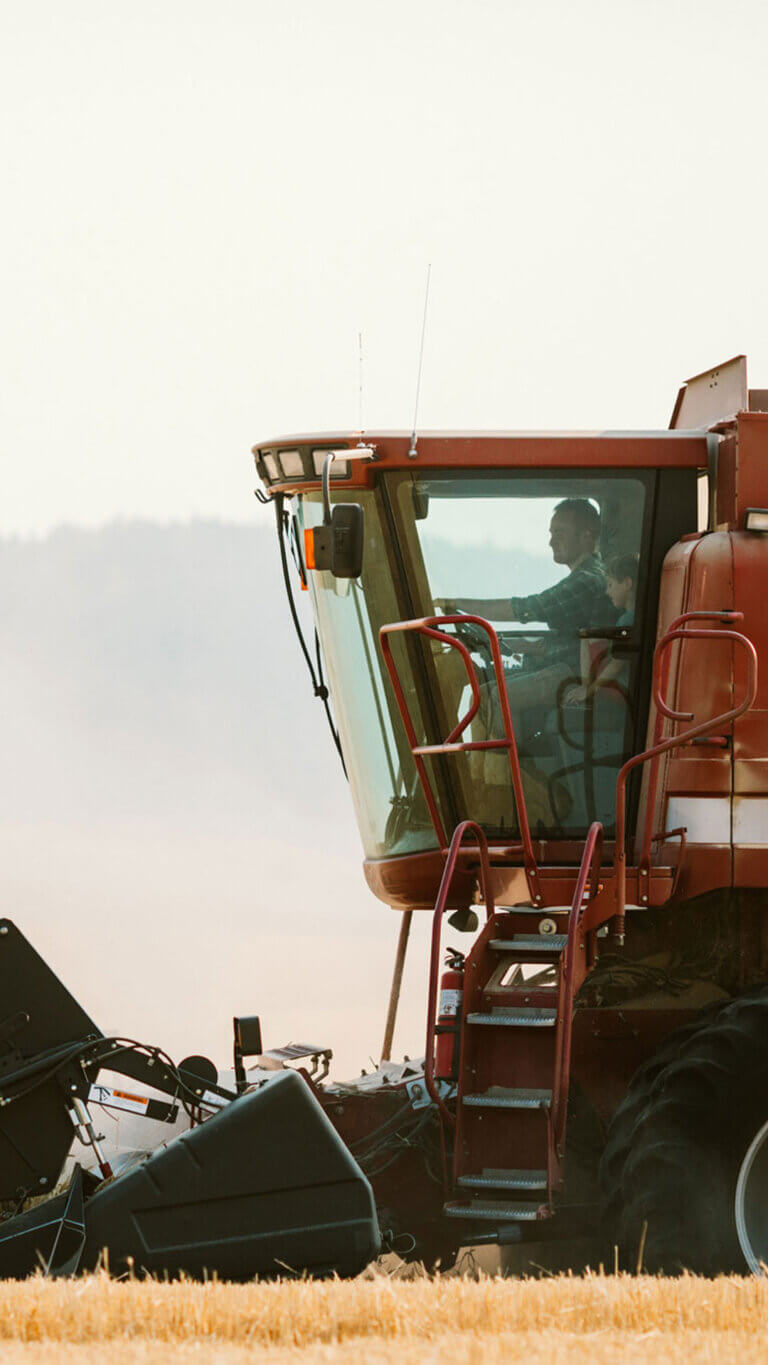 farm harvester equipment funded by usda farm loans