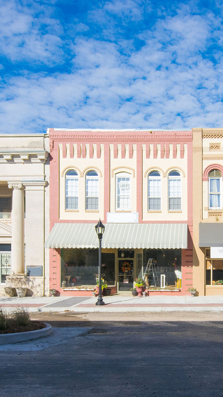 Small town store in a classic building