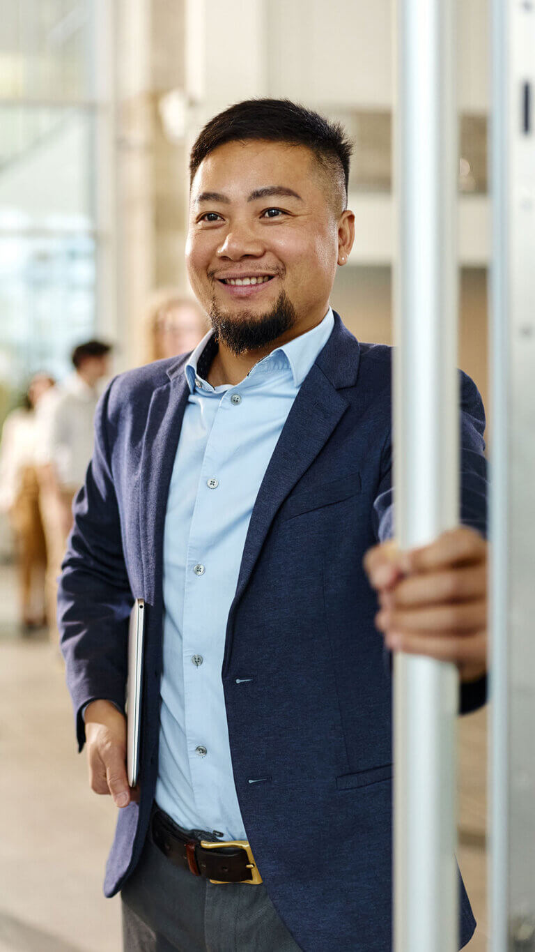 Commercial loan origination professional coming to deliver good news