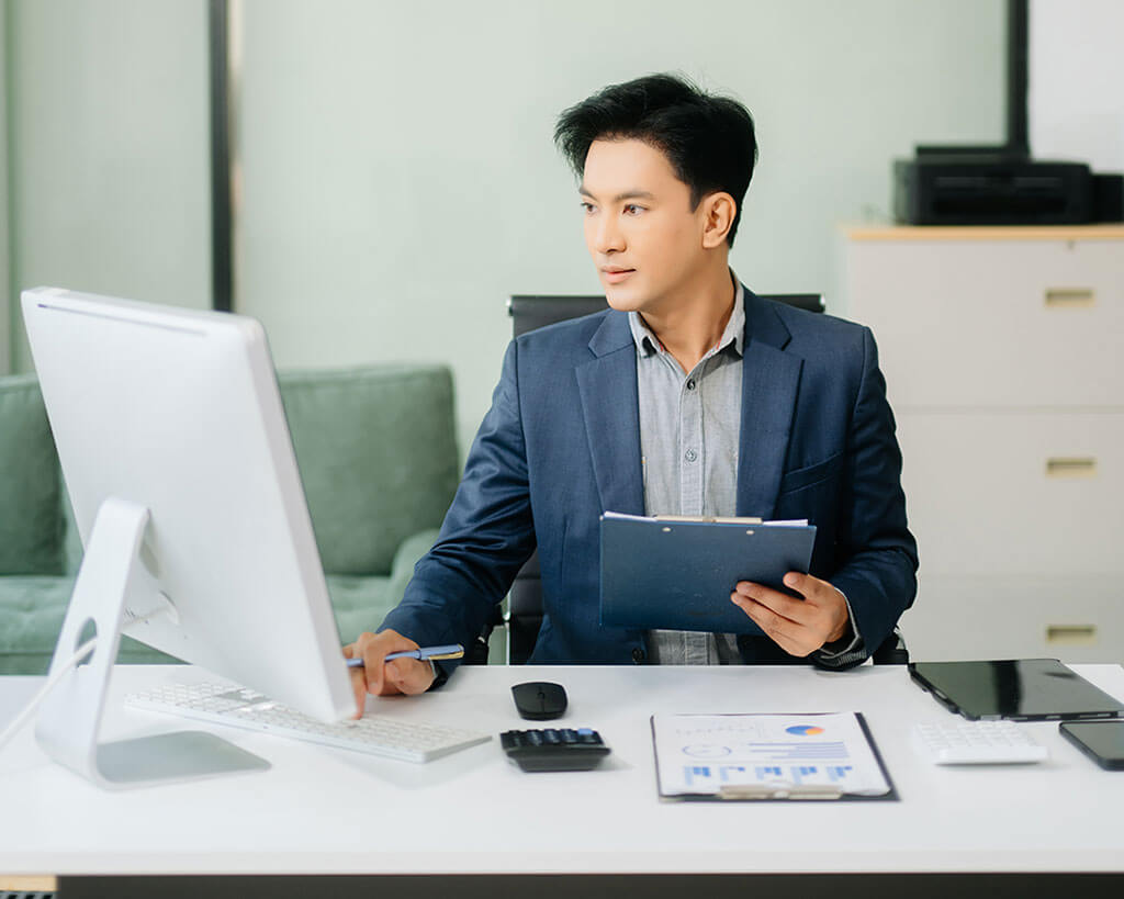 Business professional exploring secondary market options for commercial loans